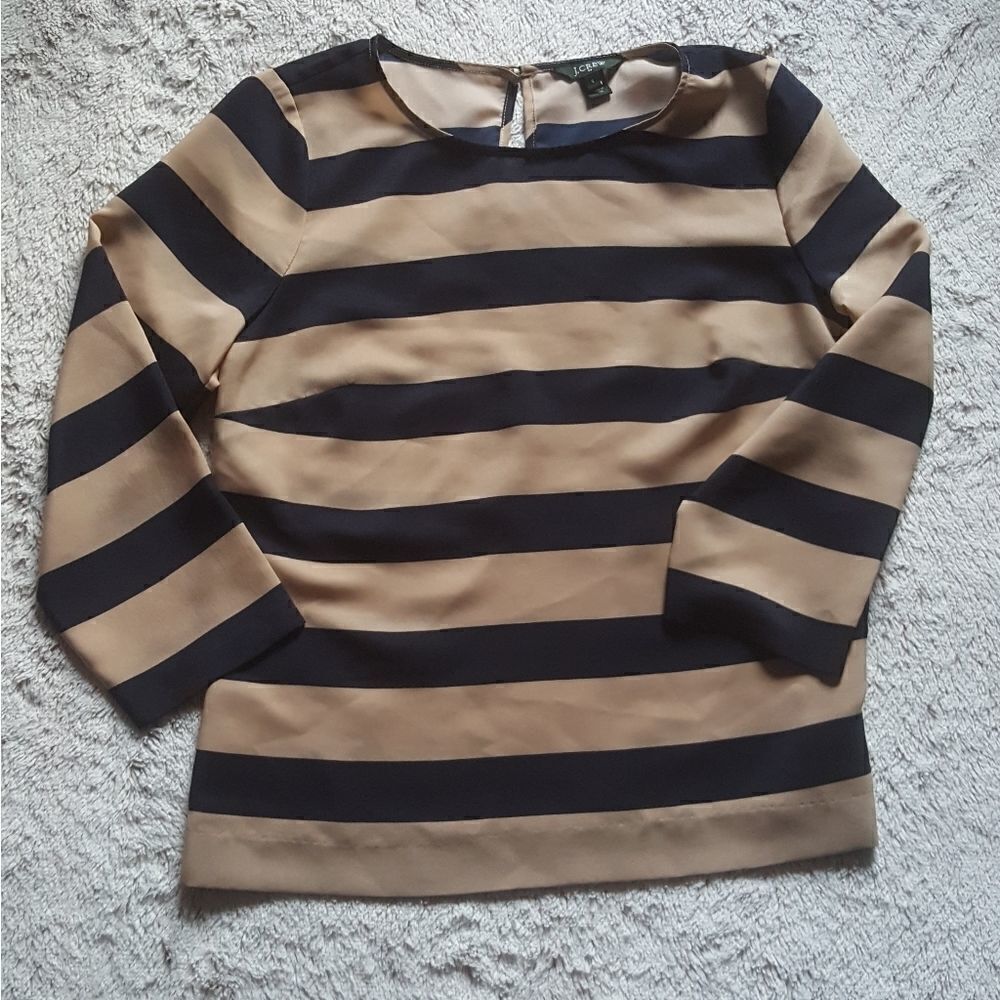 ‎J. Crew Striped Lightweight Top Womens Size Small